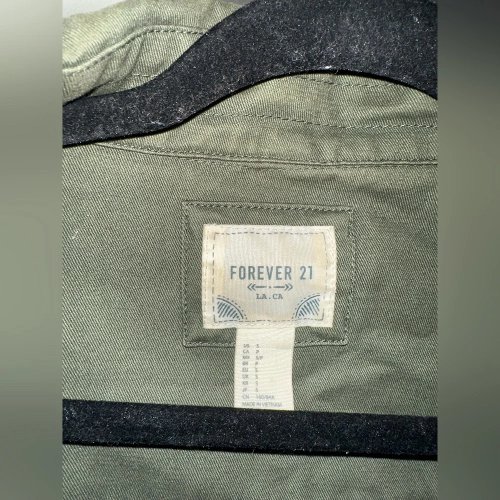 Forever 21 Olive Jacket Size S - Picture 14 of 14